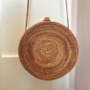 Rattan Circle Bag